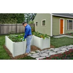 Best Pirce ✨ 22" Vinyl Classic Independence Raised Garden Bed White - Vita 😉 -Planters Sales Store unnamed file 38