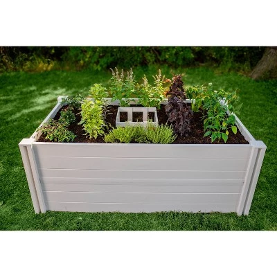 Best deal ๐คฉ 22" Vinyl Keyhole Rectangular Garden Bed White - Vita ๐ 3 Best deal ๐คฉ 22" Vinyl Keyhole Rectangular Garden Bed White - Vita ๐