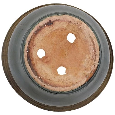 Flash Sale 🛒 Sunnydaze Decor Sunnydaze Studio Outdoor/Indoor High-Fired Glazed UV- and Frost-Resistant Ceramic Planter with Drainage Holes - 15" Diameter - Forest Lake Green 😀 4 Flash Sale 🛒 Sunnydaze Decor Sunnydaze Studio Outdoor/Indoor High-Fired Glazed UV- and Frost-Resistant Ceramic Planter with Drainage Holes - 15" Diameter - Forest Lake Green 😀 - Image 2