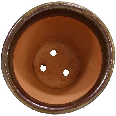 Flash Sale 🛒 Sunnydaze Decor Sunnydaze Studio Outdoor/Indoor High-Fired Glazed UV- and Frost-Resistant Ceramic Planter with Drainage Holes - 15" Diameter - Forest Lake Green 😀 6 Flash Sale 🛒 Sunnydaze Decor Sunnydaze Studio Outdoor/Indoor High-Fired Glazed UV- and Frost-Resistant Ceramic Planter with Drainage Holes - 15" Diameter - Forest Lake Green 😀 - Image 4