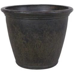 Outlet 😉 Sunnydaze Decor Sunnydaze Anjelica Polyresin Indoor/Outdoor Unbreakable Double-Walled UV-Resistant Flower Pot Planter - 24" Diameter - Sable ⭐ -Planters Sales Store unnamed file 3844