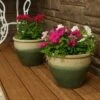 Discount 💯 Sunnydaze Decor Sunnydaze Chalet Outdoor/Indoor High-Fired Glazed UV and Frost-Resistant Ceramic Flower Planter with Drainage Holes - 12" Diameter - Seafoam - 2-Pack ❤️ -Planters Sales Store unnamed file 3846