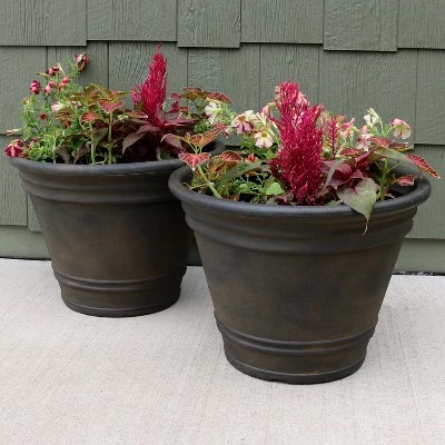 Coupon 🎁 Sunnydaze Decor Sunnydaze Indoor/Outdoor Patio, Garden, or Porch Weather-Resistant Double-Walled Franklin Flower Pot Planter - 20" - Sable Finish - 4pk 😀 3 Coupon 🎁 Sunnydaze Decor Sunnydaze Indoor/Outdoor Patio, Garden, or Porch Weather-Resistant Double-Walled Franklin Flower Pot Planter - 20" - Sable Finish - 4pk 😀
