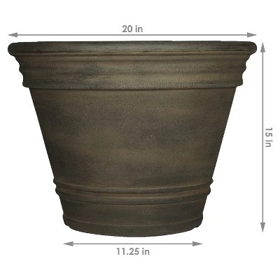 Coupon 🎁 Sunnydaze Decor Sunnydaze Indoor/Outdoor Patio, Garden, or Porch Weather-Resistant Double-Walled Franklin Flower Pot Planter - 20" - Sable Finish - 4pk 😀 5 Coupon 🎁 Sunnydaze Decor Sunnydaze Indoor/Outdoor Patio, Garden, or Porch Weather-Resistant Double-Walled Franklin Flower Pot Planter - 20" - Sable Finish - 4pk 😀 - Image 3