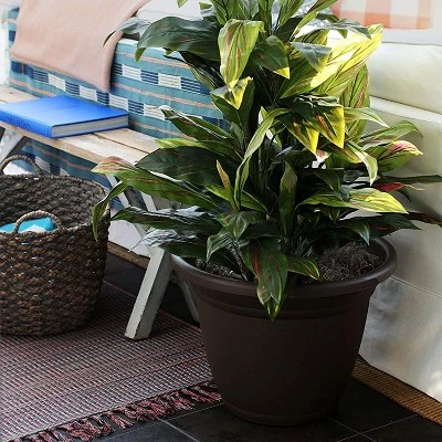 Best Pirce 🥰 The HC Companies HC Companies MOA22000G18 Mojave 22 Inch Diameter x 16.5 Inch Tall Round Plastic Resin Flower Garden Planter Pot, Black 😉 4 Best Pirce 🥰 The HC Companies HC Companies MOA22000G18 Mojave 22 Inch Diameter x 16.5 Inch Tall Round Plastic Resin Flower Garden Planter Pot, Black 😉 - Image 2