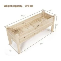 Deals 👏 Costway Raised Garden Bed Elevated Planter Box Wood for Vegetable Flower Herb 🌟 -Planters Sales Store unnamed file 391