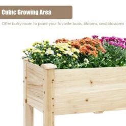 Deals 👏 Costway Raised Garden Bed Elevated Planter Box Wood for Vegetable Flower Herb 🌟 -Planters Sales Store unnamed file 392