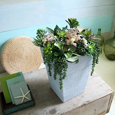 Outlet 🎁 The HC Companies Avino 16-Inch Square Indoor Outdoor Resin Flower Planter Pot, Oxidized Black 🛒 4 Outlet 🎁 The HC Companies Avino 16-Inch Square Indoor Outdoor Resin Flower Planter Pot, Oxidized Black 🛒 - Image 2