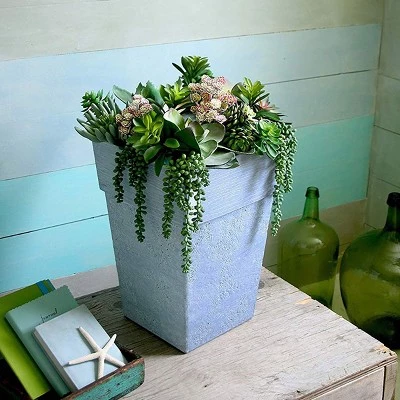 Outlet 🎁 The HC Companies Avino 16-Inch Square Indoor Outdoor Resin Flower Planter Pot, Oxidized Black 🛒 5 Outlet 🎁 The HC Companies Avino 16-Inch Square Indoor Outdoor Resin Flower Planter Pot, Oxidized Black 🛒 - Image 3