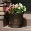 Brand new 🌟 Sunnydaze Decor Sunnydaze Indoor/Outdoor Patio, Garden, or Porch Weather-Resistant Double-Walled Arabella Flower Pot Planter - 16" - Rust Finish ❤️ -Planters Sales Store unnamed file 3936
