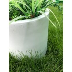 Brand new 🛒 Kante Lightweight Concrete Modern Cylinder Outdoor Planter Pure White - Rosemead Home & Garden, Inc. 🛒 -Planters Sales Store unnamed file 3953