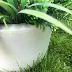 Brand new 🛒 Kante Lightweight Concrete Modern Cylinder Outdoor Planter Pure White - Rosemead Home & Garden, Inc. 🛒 -Planters Sales Store unnamed file 3956