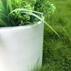 Brand new 🛒 Kante Lightweight Concrete Modern Cylinder Outdoor Planter Pure White - Rosemead Home & Garden, Inc. 🛒 -Planters Sales Store unnamed file 3957