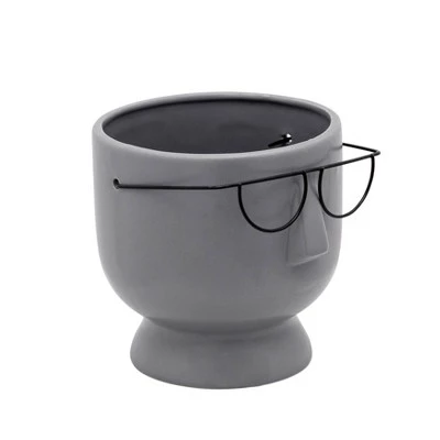 Brand new π― Face with Glasses Planter - Sagebrook Home Gray π₯° 2 Brand new π― Face with Glasses Planter - Sagebrook Home Gray π₯°