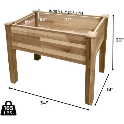New ๐ฅ Jumbl Raised Canadian Cedar Garden Bed | Elevated Wood Planter for Growing Fresh Herbs, Vegetables, Flowers, Succulents & Other Plants at Home | Great for Outdoor Patio, Deck, Balcony | 34x18x30โ ๐ 3 New ๐ฅ Jumbl Raised Canadian Cedar Garden Bed | Elevated Wood Planter for Growing Fresh Herbs, Vegetables, Flowers, Succulents & Other Plants at Home | Great for Outdoor Patio, Deck, Balcony | 34x18x30โ ๐