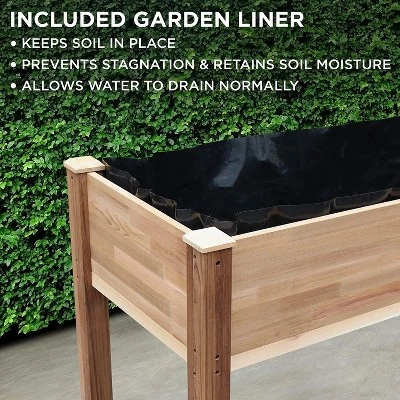 New ๐ฅ Jumbl Raised Canadian Cedar Garden Bed | Elevated Wood Planter for Growing Fresh Herbs, Vegetables, Flowers, Succulents & Other Plants at Home | Great for Outdoor Patio, Deck, Balcony | 34x18x30โ ๐ 5 New ๐ฅ Jumbl Raised Canadian Cedar Garden Bed | Elevated Wood Planter for Growing Fresh Herbs, Vegetables, Flowers, Succulents & Other Plants at Home | Great for Outdoor Patio, Deck, Balcony | 34x18x30โ ๐ - Image 3