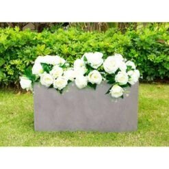 Brand new ✨ Kante Lightweight Outdoor Durable Modern Rectangular Concrete Planter Weathered Concrete Gray - Rosemead Home & Garden, Inc. ✨ -Planters Sales Store unnamed file 4030