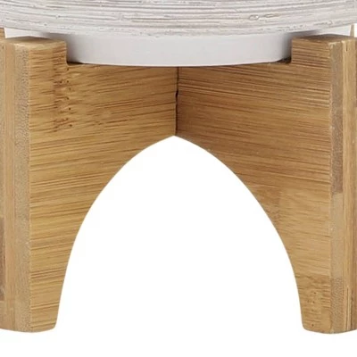 Outlet ๐ฅ Ceramic Planter on Wooden Stand Gray to White - Sagebrook Home ๐งจ 8 Outlet ๐ฅ Ceramic Planter on Wooden Stand Gray to White - Sagebrook Home ๐งจ - Image 6