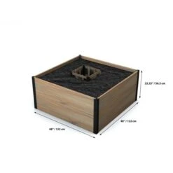 New 🧨 4'x4' Mezza Keyhole Square Garden Bed Planter - Vita ⌛ -Planters Sales Store unnamed file 408