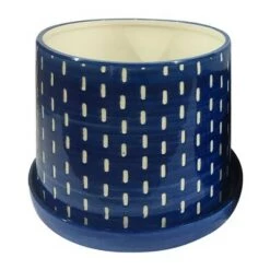 Top 10 ✨ Sagebrook Home Set of 2 Mesh Lines Ceramic Planters with Saucers Aqua ❤️