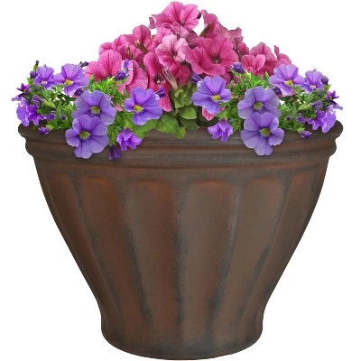 Deals ๐ Sunnydaze Decor Sunnydaze Indoor/Outdoor Patio, Garden, or Porch Weather-Resistant Double-Walled Charlotte Flower Pot Planter - 16" - Rust Finish โ๏ธ 5 Deals ๐ Sunnydaze Decor Sunnydaze Indoor/Outdoor Patio, Garden, or Porch Weather-Resistant Double-Walled Charlotte Flower Pot Planter - 16" - Rust Finish โ๏ธ - Image 3
