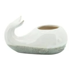 Discount 💯 5" Ceramic Whale Planter - Sagebrook Home Green 🔔