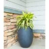 Best deal 🧨 Rosemead Home & Garden, Inc. 21.7" Kante Lightweight Outdoor Tall Concrete Planter Charcoal Black - Rosemead Home & Garden, Inc. 😍