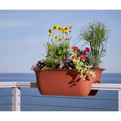Wholesale ๐ 24" Modica Deck Rail Planter - Bloem Terracotta ๐ 5 Wholesale ๐ 24" Modica Deck Rail Planter - Bloem Terracotta ๐ - Image 3