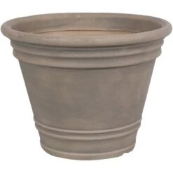 Best Sale 🔔 Sunnydaze Decor Sunnydaze Franklin Polyresin Outdoor/Indoor Unbreakable UV-Resistant Flower Pot Planter - 20" Diameter - Beige ❤️ -Planters Sales Store unnamed file 4281