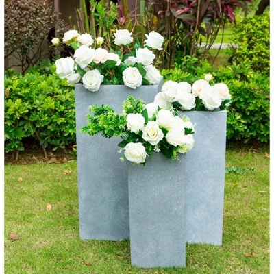 Best Pirce ๐คฉ Rosemead Home & Garden, Inc. Set of 3 Kante Lightweight Outdoor Tapered Rectangular Concrete Planters Slate Gray - Rosemead Home & Garden, Inc. โ 3 Best Pirce ๐คฉ Rosemead Home & Garden, Inc. Set of 3 Kante Lightweight Outdoor Tapered Rectangular Concrete Planters Slate Gray - Rosemead Home & Garden, Inc. โ