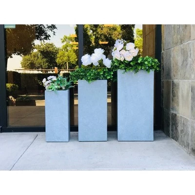 Best Pirce ๐คฉ Rosemead Home & Garden, Inc. Set of 3 Kante Lightweight Outdoor Tapered Rectangular Concrete Planters Slate Gray - Rosemead Home & Garden, Inc. โ 5 Best Pirce ๐คฉ Rosemead Home & Garden, Inc. Set of 3 Kante Lightweight Outdoor Tapered Rectangular Concrete Planters Slate Gray - Rosemead Home & Garden, Inc. โ - Image 3