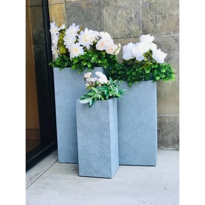 Best Pirce ๐คฉ Rosemead Home & Garden, Inc. Set of 3 Kante Lightweight Outdoor Tapered Rectangular Concrete Planters Slate Gray - Rosemead Home & Garden, Inc. โ 6 Best Pirce ๐คฉ Rosemead Home & Garden, Inc. Set of 3 Kante Lightweight Outdoor Tapered Rectangular Concrete Planters Slate Gray - Rosemead Home & Garden, Inc. โ - Image 4