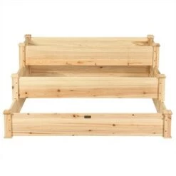 Cheapest ✔️ Costway 3 Tier Wooden Raised Vegetable Garden Bed Elevated Planter Kit Outdoor Gardening 🎁 -Planters Sales Store unnamed file 434