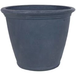 New 🔥 Sunnydaze Decor Sunnydaze Anjelica Polyresin Indoor/Outdoor Unbreakable Double-Walled UV-Resistant Flower Pot Planter - 24" Diameter - Slate ⌛ -Planters Sales Store unnamed file 4345