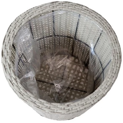Outlet โ Sunnydaze Decor Sunnydaze Round Indoor Polyrattan Planters with Attached Clear Polypropylene Liner 14.5" Diameter x 15" H and 11.75" Diameter x 12" H - Gray 2-Piece ๐ 6 Outlet โ Sunnydaze Decor Sunnydaze Round Indoor Polyrattan Planters with Attached Clear Polypropylene Liner 14.5" Diameter x 15" H and 11.75" Diameter x 12" H - Gray 2-Piece ๐ - Image 4