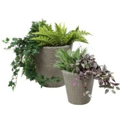 Outlet โ Sunnydaze Decor Sunnydaze Round Indoor Polyrattan Planters with Attached Clear Polypropylene Liner 14.5" Diameter x 15" H and 11.75" Diameter x 12" H - Gray 2-Piece ๐ 11 Outlet โ Sunnydaze Decor Sunnydaze Round Indoor Polyrattan Planters with Attached Clear Polypropylene Liner 14.5" Diameter x 15" H and 11.75" Diameter x 12" H - Gray 2-Piece ๐ -Planters Sales Store unnamed file 4364