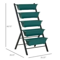 New 🧨 Outsunny 4Ft Vertical Raised Garden Bed with 5 Tier, Planter Box with Drainage Holes for Patio Balcony Greenhouse Outdoor/Indoor 🎁 -Planters Sales Store unnamed file 438