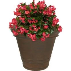 Top 10 💯 Sunnydaze Decor Sunnydaze Crozier Polyresin Outdoor/Indoor Heavy-Duty Double-Walled Fade-Resistant Flower Pot Planter - 16" Diameter - Rust 😀 -Planters Sales Store unnamed file 4386
