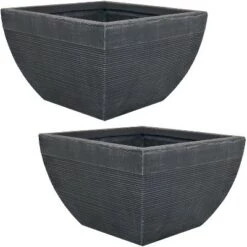 Flash Sale 🤩 14" Residency Fiber Clay Planter - Set of 2 - Sunnydaze Decor 💯 -Planters Sales Store unnamed file 4441