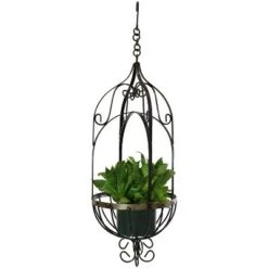 Best reviews of ⭐ Sunnydaze Decor Sunnydaze Cathedral Steel Hanging Planter Basket - Brown - 32.5-Inch 😉 -Planters Sales Store unnamed file 4447