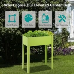 Brand new 🎁 Costway 24'' x12'' Outdoor Elevated Garden Plant Stand Raised Tall Flower Bed Box 🎁 -Planters Sales Store unnamed file 447