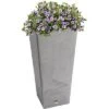 Best deal 🔔 Algreen 17233 Valencia Square Indoor Outdoor 13 x 13 x 28 Inch Recycled Material Resin Decorative Flower Garden Plant Pot Planter, Concrete Gray 🔔 -Planters Sales Store unnamed file 4524