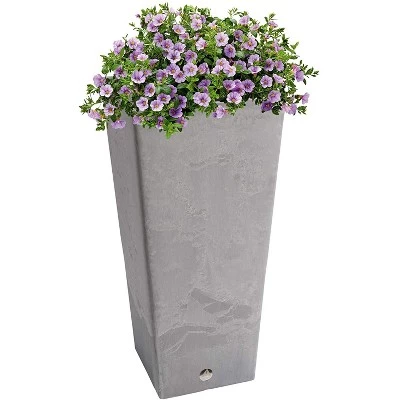 Best deal π Algreen 17233 Valencia Square Indoor Outdoor 13 x 13 x 28 Inch Recycled Material Resin Decorative Flower Garden Plant Pot Planter, Concrete Gray π 3 Best deal π Algreen 17233 Valencia Square Indoor Outdoor 13 x 13 x 28 Inch Recycled Material Resin Decorative Flower Garden Plant Pot Planter, Concrete Gray π