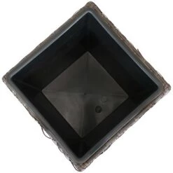 Wholesale 🎁 Sunnydaze Decor Sunnydaze Modern Decorative Standing Square Polyrattan Planter Containers - 24" Tall - Brown - 2-Pack ❤️ -Planters Sales Store unnamed file 4535