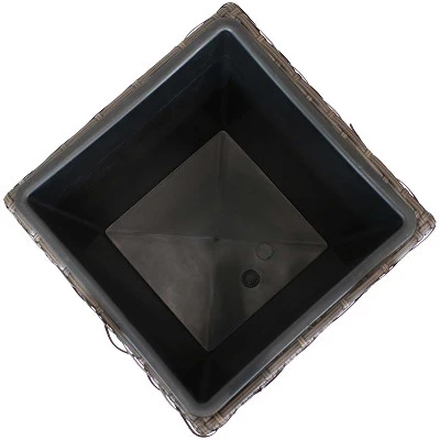 Cheapest ✔️ Sunnydaze Decor Sunnydaze Modern Decorative Standing Square Polyrattan Planter Containers - 20" Tall - Brown - 2-Pack 😀 4 Cheapest ✔️ Sunnydaze Decor Sunnydaze Modern Decorative Standing Square Polyrattan Planter Containers - 20" Tall - Brown - 2-Pack 😀 - Image 2