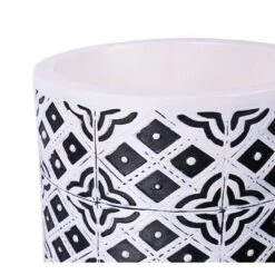 Budget 😀 Rosemead Home & Garden, Inc. 16" Lightweight Cement Classic Outdoor/Indoor Planter with Wooden Legs Black/White - Rosemead Home & Garden, Inc. 🎁 -Planters Sales Store unnamed file 4570