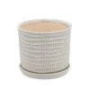 Budget 🎁 Sagebrook Home Set of 2 Textured Ceramic Planters with Saucers Beige 🔥 -Planters Sales Store unnamed file 4599