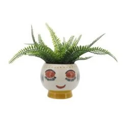 Cheapest 💯 Sagebrook Home Face Ceramic Planter White 🤩 -Planters Sales Store unnamed file 4611