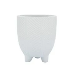 Buy 💯 Sagebrook Home 7" Stoneware Diamond Footed Planter White ✔️ -Planters Sales Store unnamed file 4632