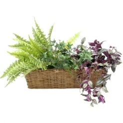 Buy 👏 Sunnydaze Decor Sunnydaze Hanging Rectangle Polyrattan Rail Planter with Plastic Liner - 23.5" W x 7.5" D x 6.5" H - Brown 🛒 -Planters Sales Store unnamed file 4647